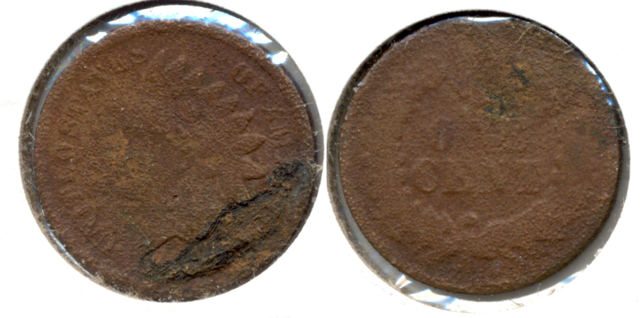 1864 Bronze Indian Head Cent AG-3 aa Porous