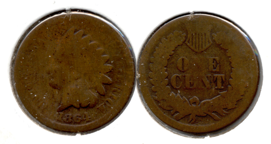 1864 Bronze Indian Head Cent AG-3 ac