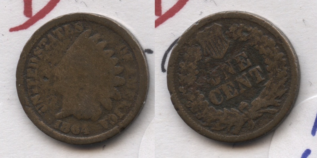 1864 Bronze Indian Head Cent AG-3 #aj