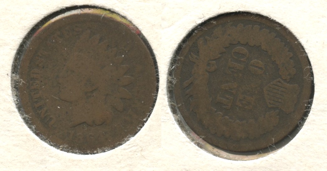 1864 Bronze Indian Head Cent AG-3 #am Rotated Reverse