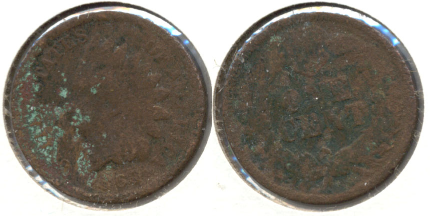 1864 Bronze Indian Head Cent AG-3 g Corroded