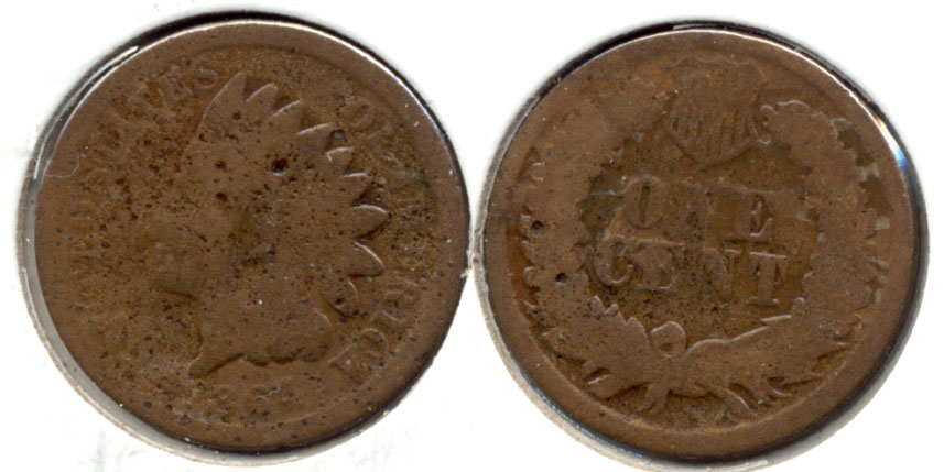 1864 Bronze Indian Head Cent AG-3 m Pitted