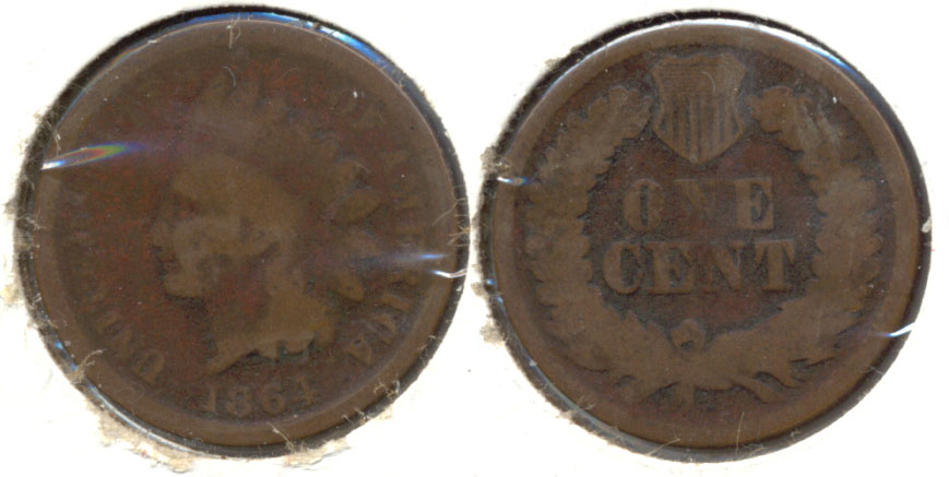 1864 Bronze Indian Head Cent AG-3 o