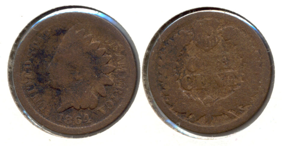 1864 Bronze Indian Head Cent AG-3 w