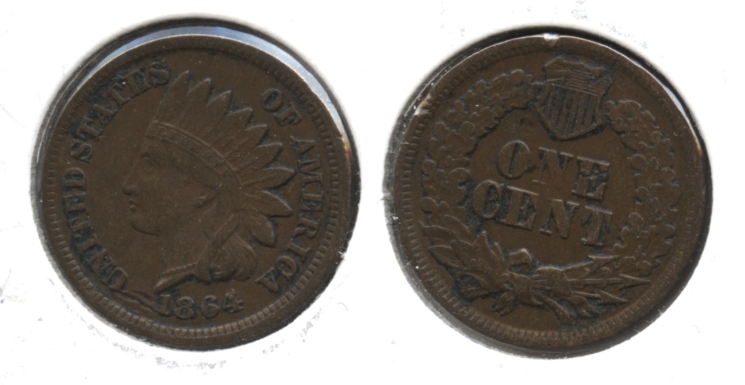 1864 Bronze Indian Head Cent AU-50 #a Bumps