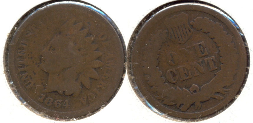 1864 Bronze Indian Head Cent Good-4 ab