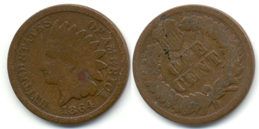 1864 Bronze Indian Head Cent Good-4 ad