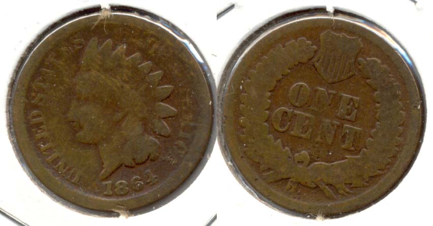 1864 Bronze Indian Head Cent Good-4 ag