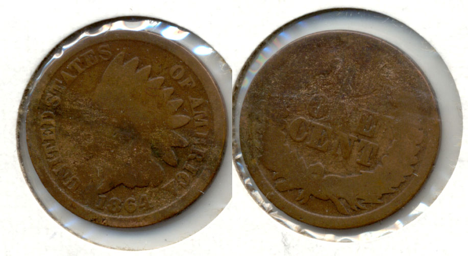 1864 Bronze Indian Head Cent Good-4 an