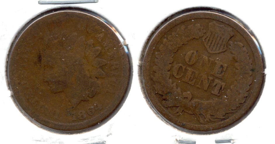 1864 Bronze Indian Head Cent Good-4 ap