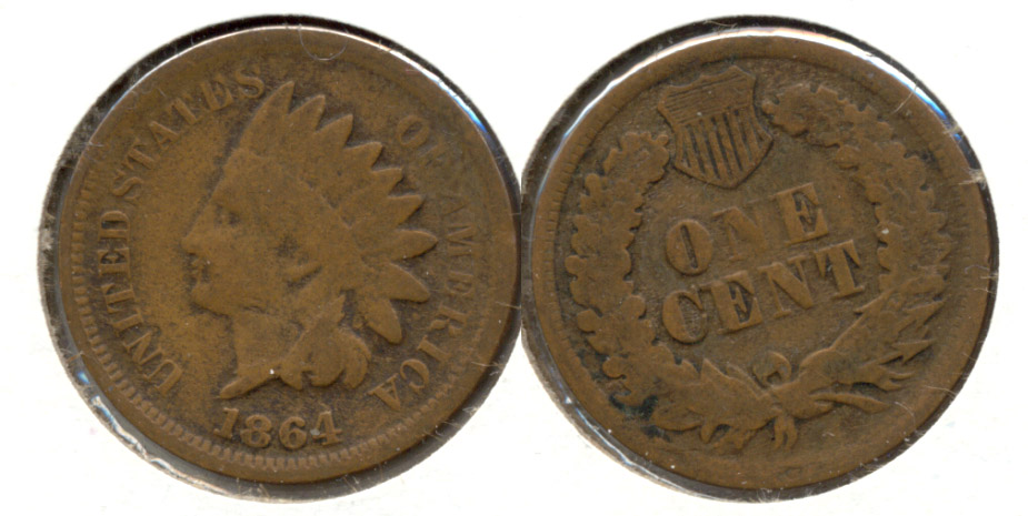 1864 Bronze Indian Head Cent Good-4 aq