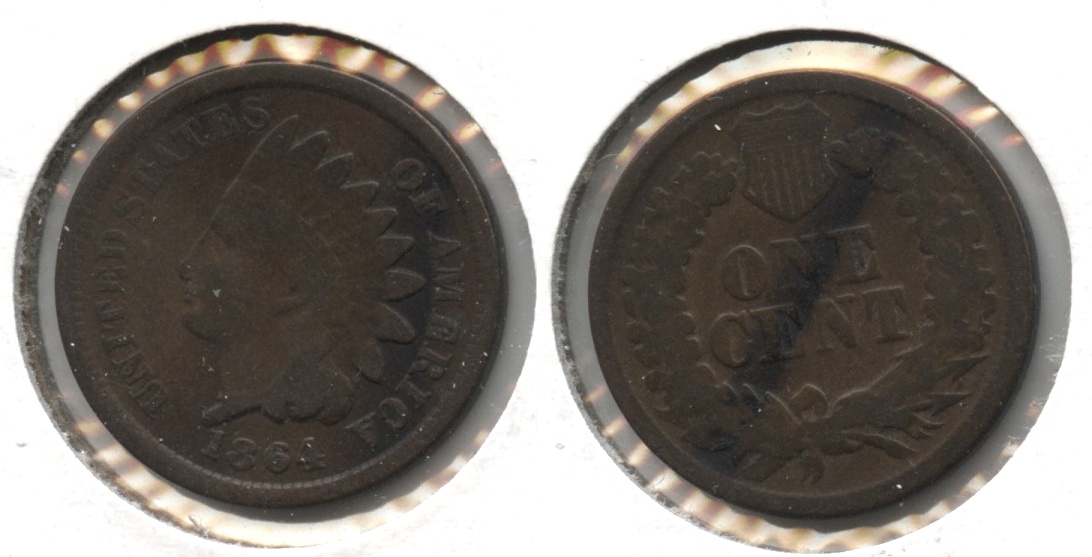 1864 Bronze Indian Head Cent Good-4 #bf