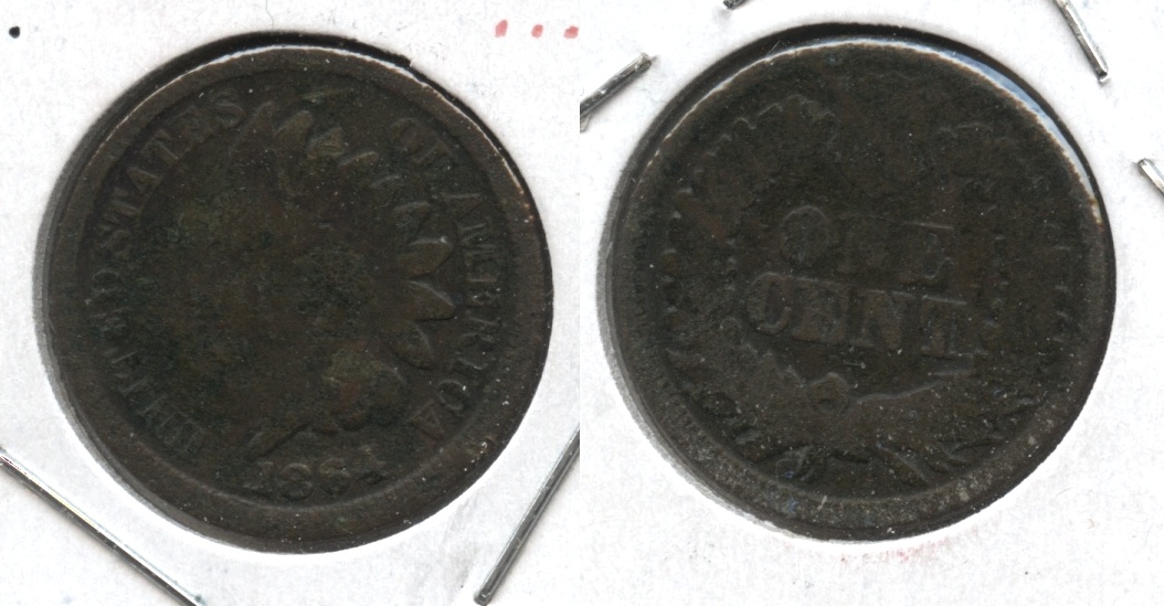 1864 Bronze Indian Head Cent Good-4 #bl Dark