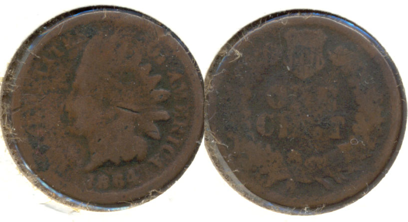 1864 Bronze Indian Head Cent Good-4 i