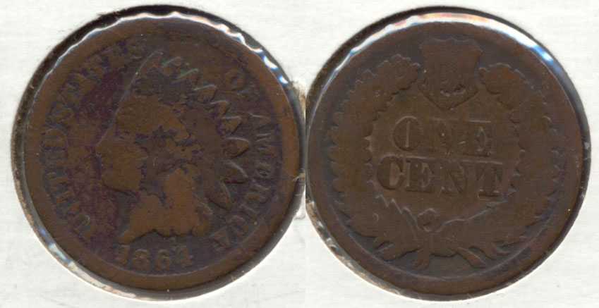 1864 Bronze Indian Head Cent Good-4 k