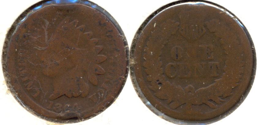 1864 Bronze Indian Head Cent Good-4 m Edge Bump