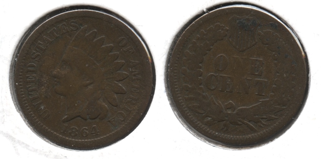 1864 Bronze Indian Head Cent Good-6