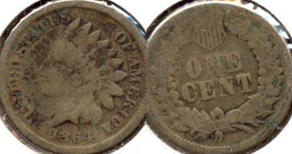 1864 Copper Nickel Indian Head Cent AG-3