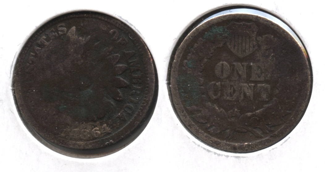 1864 Copper Nickel Indian Head Cent AG-3 #e Damage