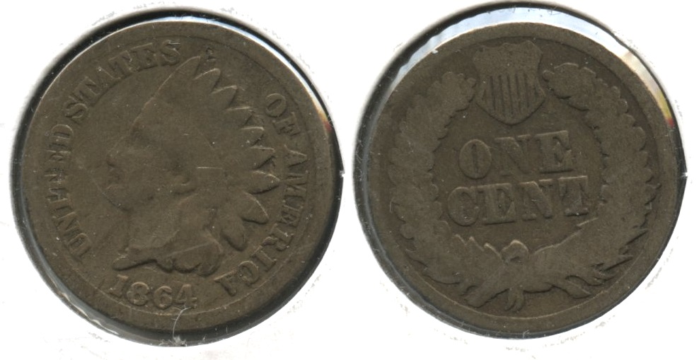 1864 Copper Nickel Indian Head Cent AG-3 #j