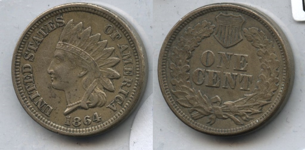 1864 Copper Nickel Indian Head Cent EF-40 #b