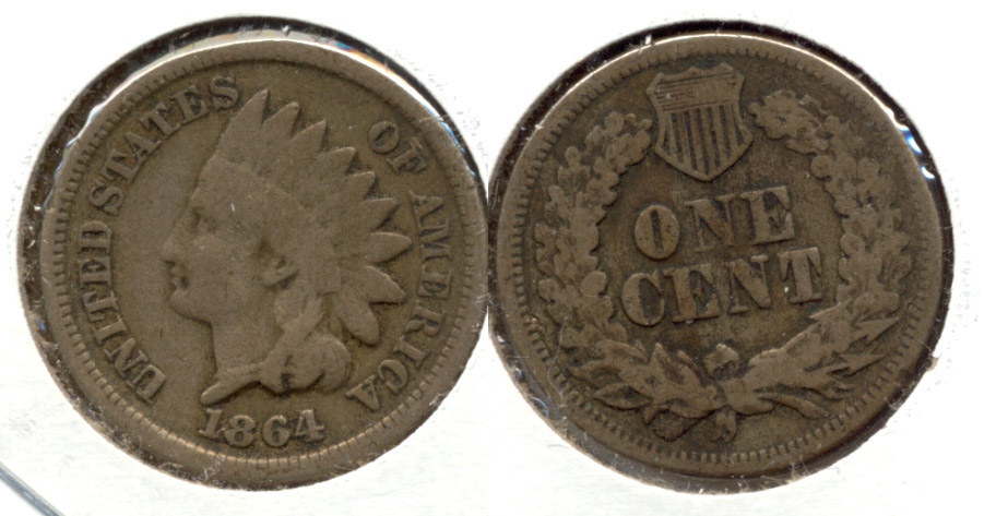 1864 Copper Nickel Indian Head Cent Good-4 ab