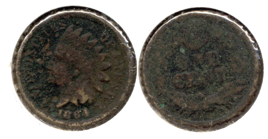 1864 Copper Nickel Indian Head Cent Good-4 af Dark