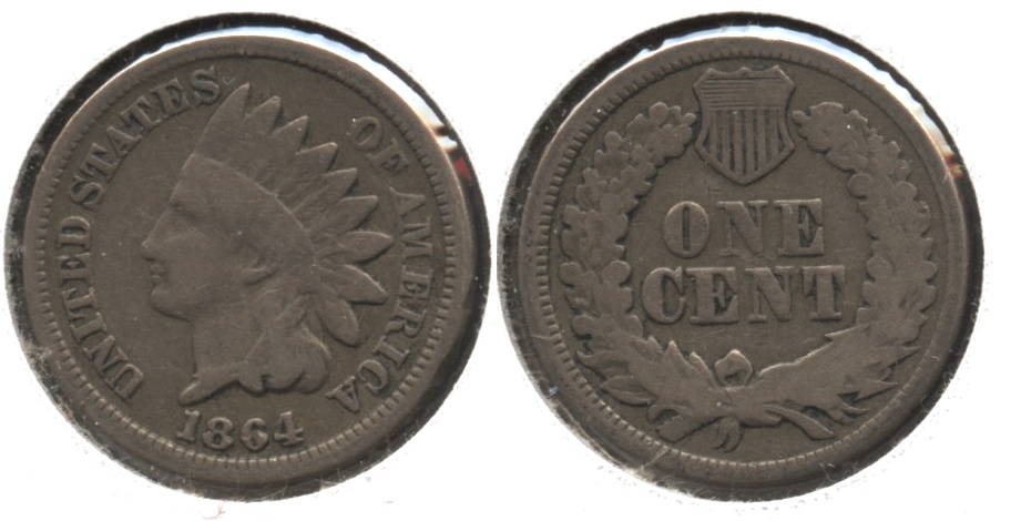 1864 Copper Nickel Indian Head Cent Good-4 #am