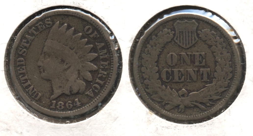 1864 Copper Nickel Indian Head Cent Good-4 #aw