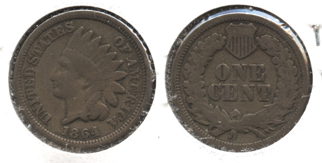 1864 Copper Nickel Indian Head Cent Good-4 #ay