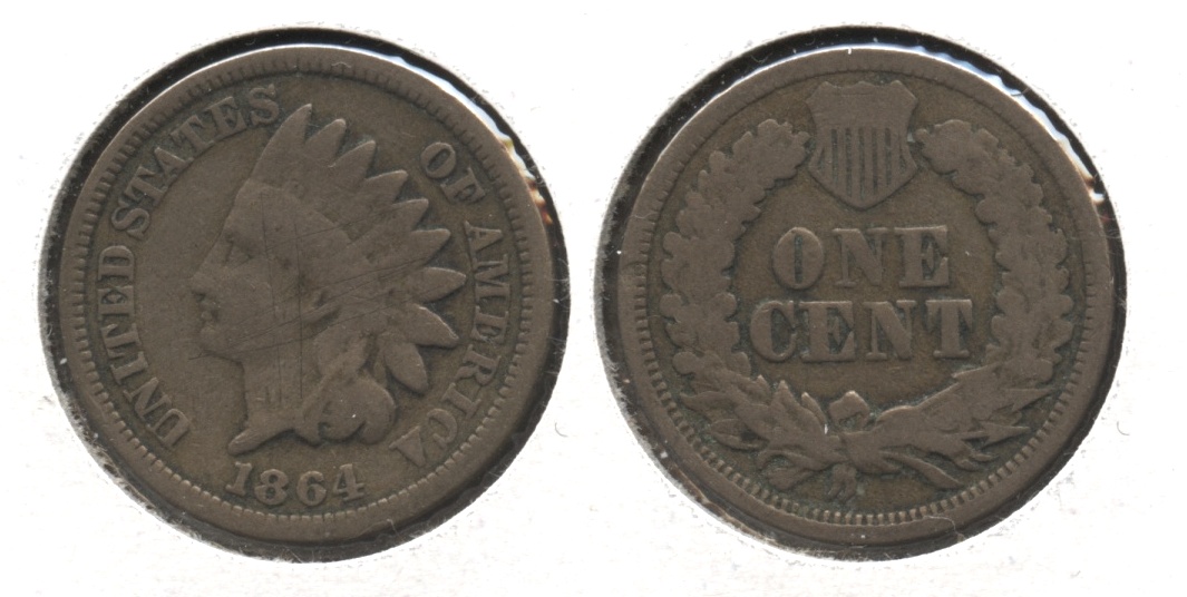 1864 Copper Nickel Indian Head Cent Good-4 #bd