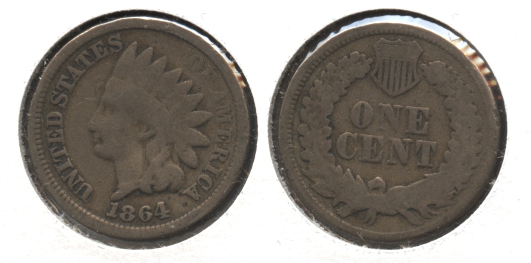 1864 Copper Nickel Indian Head Cent Good-4 #bj