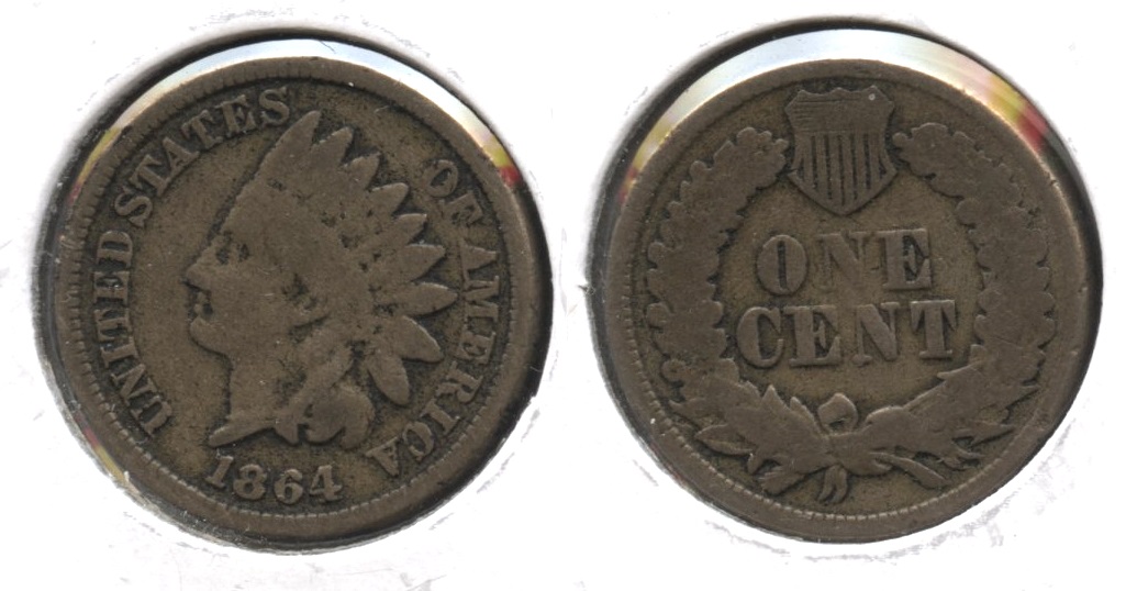 1864 Copper Nickel Indian Head Cent Good-4 #br