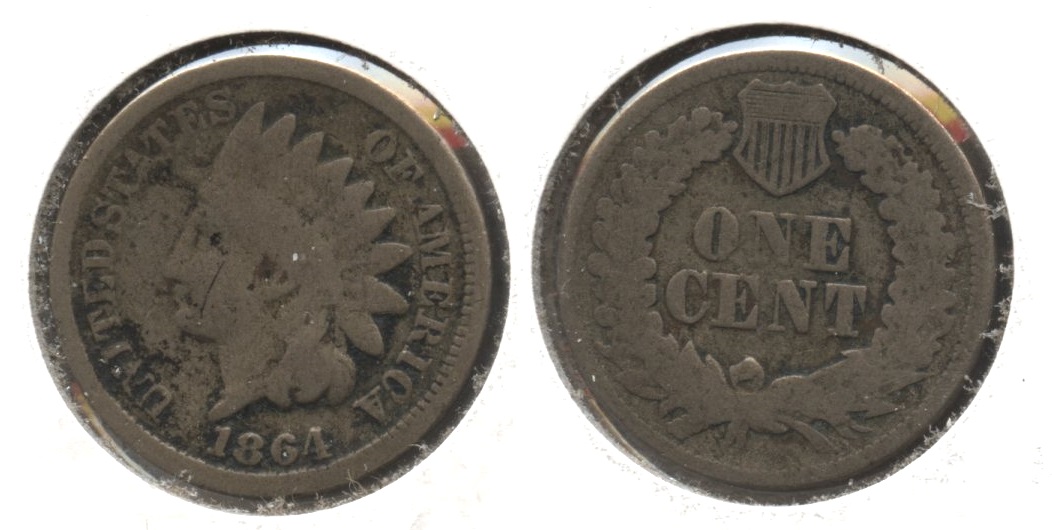 1864 Copper Nickel Indian Head Cent Good-4 #bs