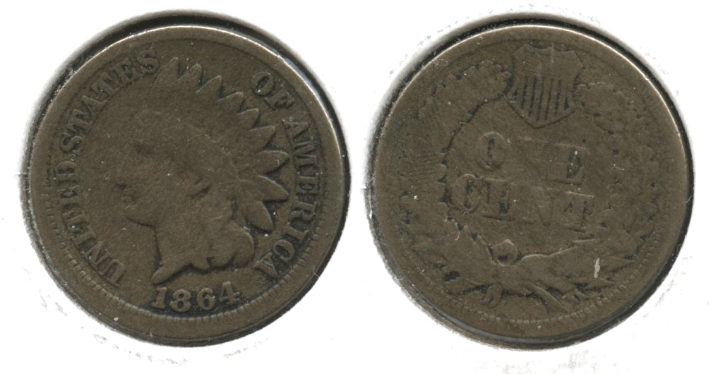 1864 Copper Nickel Indian Head Cent Good-4 #bx