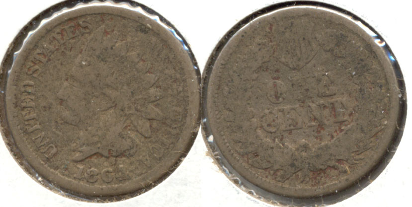 1864 Copper Nickel Indian Head Cent Good-4 g