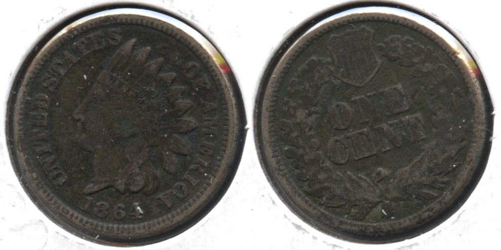 1864 Copper Nickel Indian Head Cent VG-8 #g Dark