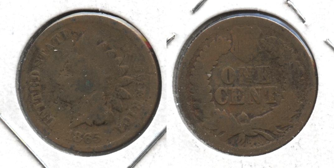 1865 Indian Head Cent AG-3 #aa Cleaned