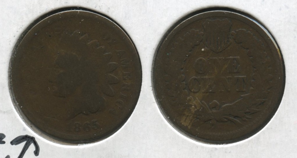 1865 Indian Head Cent AG-3 #ah