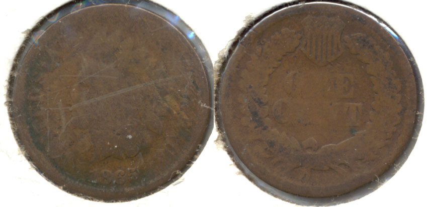1865 Indian Head Cent AG-3 d