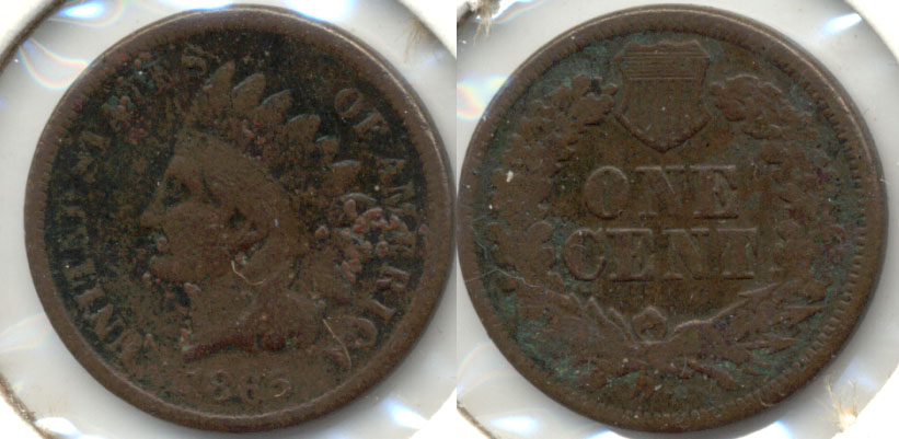 1865 Indian Head Cent AG-3 e Dark