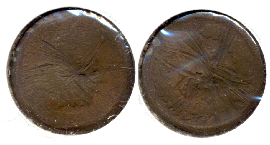 1865 Indian Head Cent AG-3 w Heavy Damage