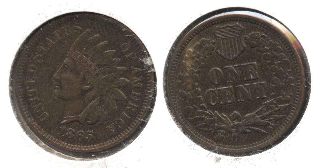 1865 Indian Head Cent AU-50 #c