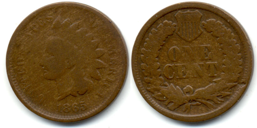 1865 Indian Head Cent Good-4 ad