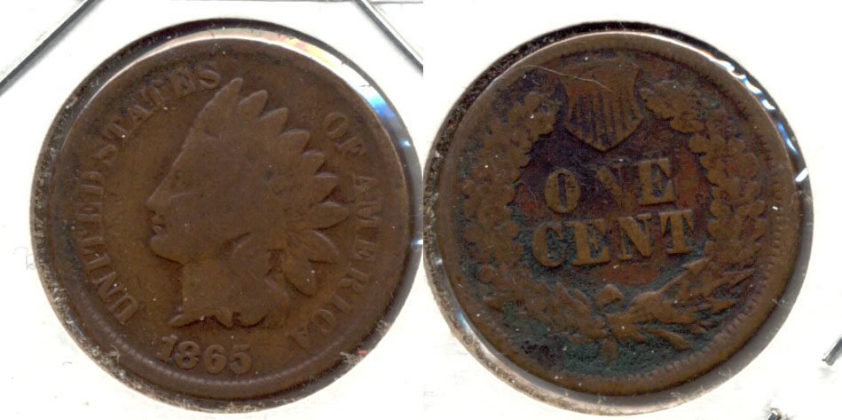 1865 Indian Head Cent Good-4 am Reverse Verdigris