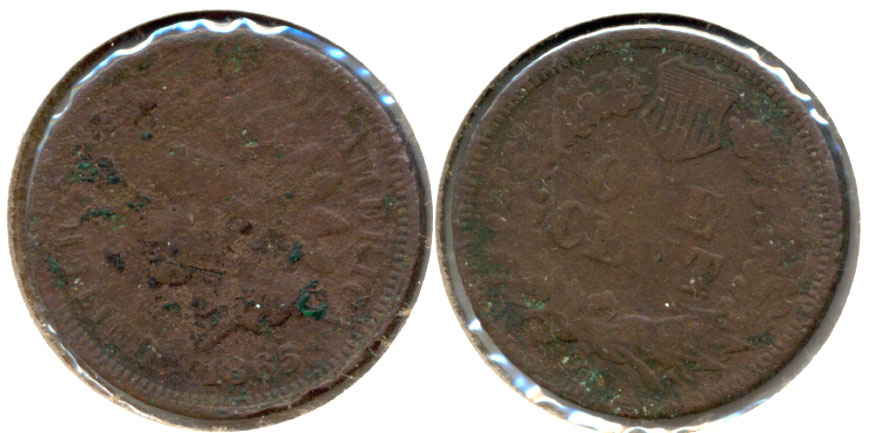 1865 Indian Head Cent Good-4 n Rough