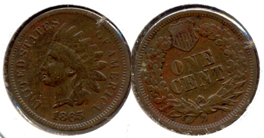 1865 Indian Head Cent VF-20 b