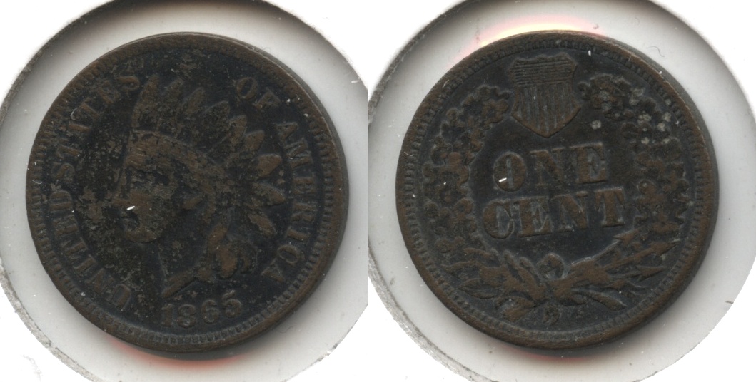 1865 Indian Head Cent VF-20 #d Dark