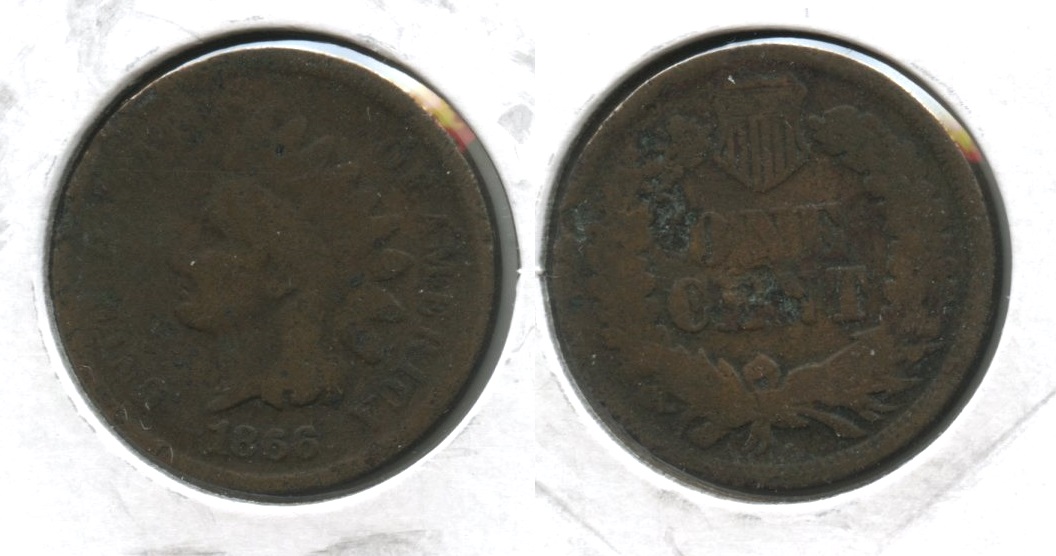 1866 Indian Head Cent Fair-2 #b