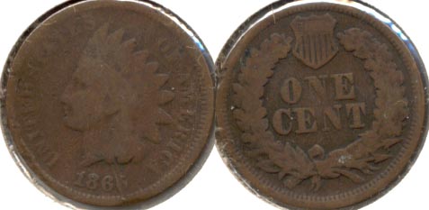 1866 Indian Head Cent Good-4 c